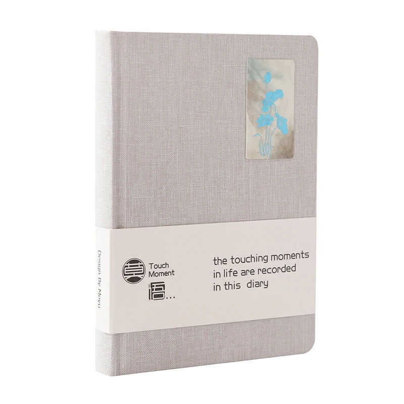 YMLP тканевый язык серии А5 дневник Ручные Книги блокнот льняная ткань блокнот 1 шт - Цвет: GRAY