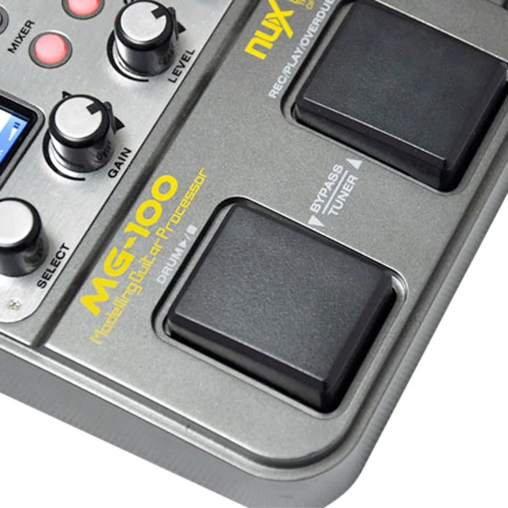 NUX MG-100 моделирование Гитарный процессор гитарный эффект педаль барабанный тюнер рекордер 58 эффект 72 предустановка Многофункциональный