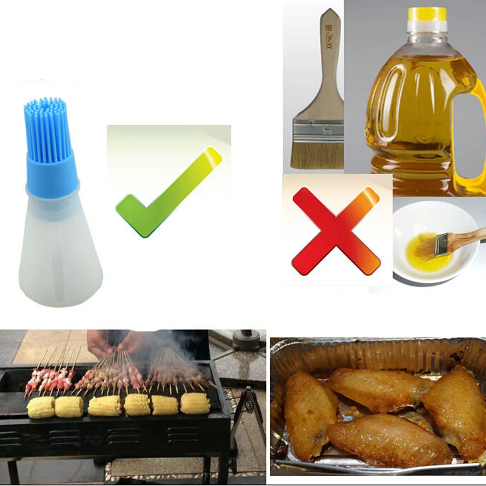 Silicone Baking Liquid Oil Squeeze Brush Cake Butter Bread Pastry Oil Pen Brush Baking Tool Multifunction BBQ Pastry Brushes Silicone Baking Liquid Oil Squeeze Brush Cake Butter Bread Pastry Oil Pen Brush Baking Tool Multifunction BBQ Pastry Brushes