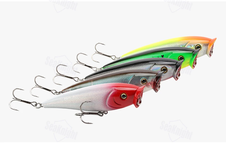 SeaKnight SK029 Popper Wobbler Fishing Lure 1PC 95mm 14.5g 2 Hooks Floating Artificial Bait Topwater Fishing Tackle