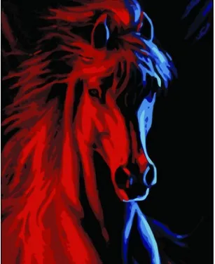 Diy живопись Лошадь цифровой номер декоративные настенные картины гостиная животного холст для живописи бескаркасные 40X50 см AOP046