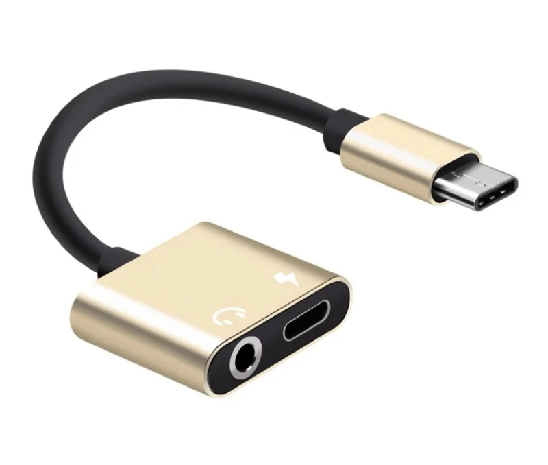 USB-C Мужской до 3,5 мм и USB-C женский 1 вход 2 выход аудио сплиттер Jack адаптер для iPhone наушников аудио зарядки конвертер