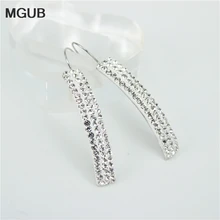 MGUB Brand Design New Fashion Popular Luxury Crystal drop Earrings Elegant Channel earrings jewelry for women HL142
