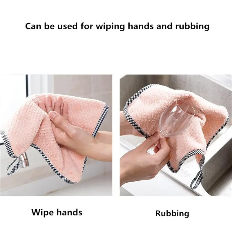 5 Pcs Efficient Decontamination Cleaning Cloth For Kitchen Dish Cleaner Wipe Table Kitchen Washing Towel Household Kitchen Cloth