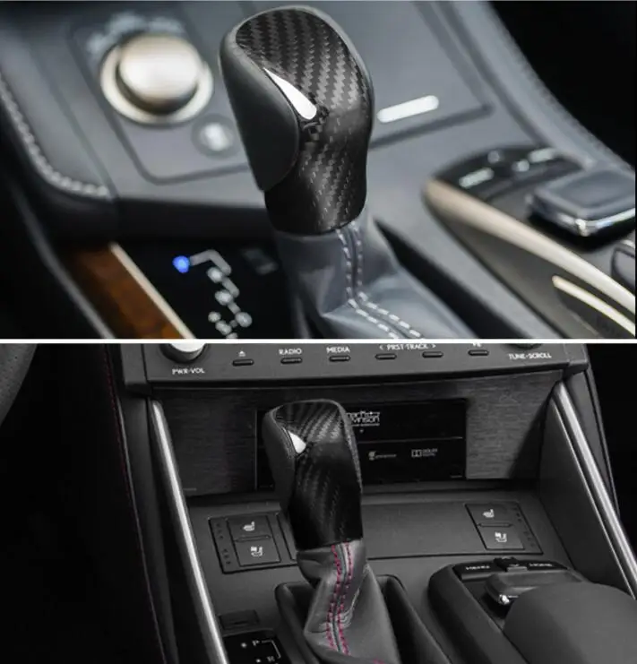 Ручка переключения передач из углеродного волокна для Lexus NX RX NX200t NX300h F-Sport RX200t RX350 RX450h