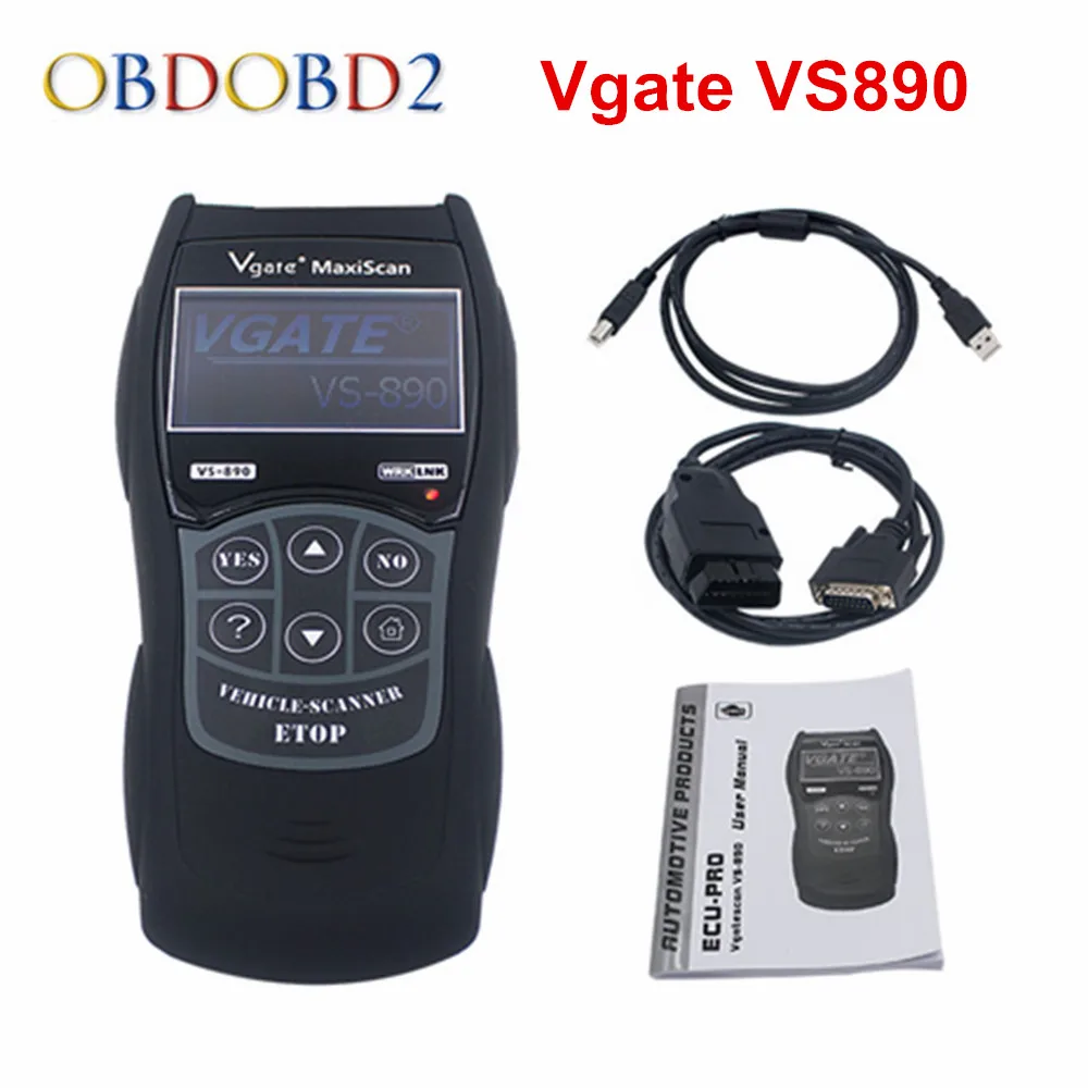 Newest VS890 / XD601 Universal Auto Diagnostic Scanner Vgate VS890 OBD2 CAN-BUS Fault Car Code Reader VS-890 Multi-Languages Newest VS890 / XD601 Universal Auto Diagnostic Scanner Vgate VS890 OBD2 CAN-BUS Fault Car Code Reader VS-890 Multi-Languages