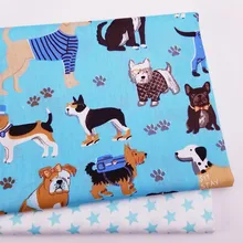 Принт с животными хлопок саржевая Ткань DIY шитье uphostery ремесло для детей и детские стеганые одеяла простыни платье материал