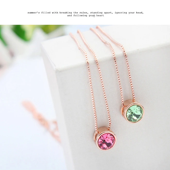 Malanda модный бренд круговой кулон круглый кристалл от Swarovski заявление Ожерелья для