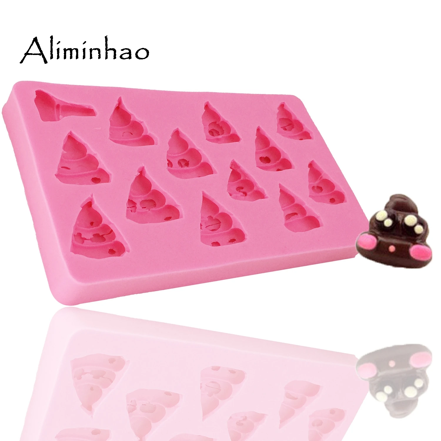 

B0826 Cartoon poop shape DIY Cake Sugarcraft Silicone mold chocolate fondant cake decorating tools Flexible Baking Mould