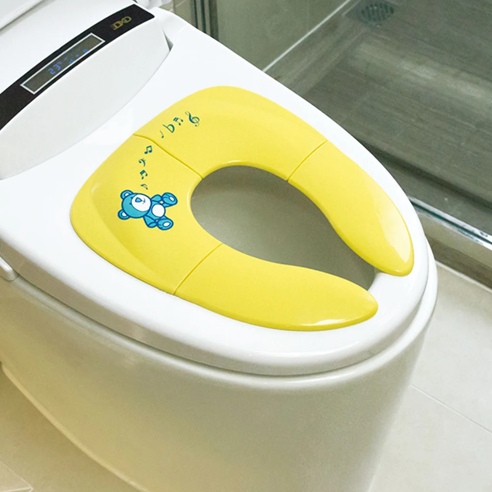 

Portable Baby Plastic Toilet Seat Infant Chamber Pots Ring Kids Children Trainers Potty Toilet Folding Comfortable Chair Pad