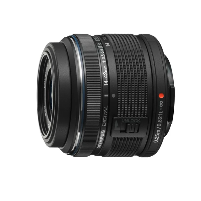 ブラックオリンパス14-42mm F3.5-5.6IIR m。オリンパス用zuikoデジタル