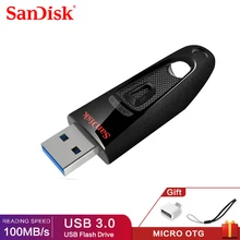 SanDisk-Pendrive de 16GB, 32GB, 64GB, 128GB, 256GB, USB 3,0, unidad Flash, disco U para PC