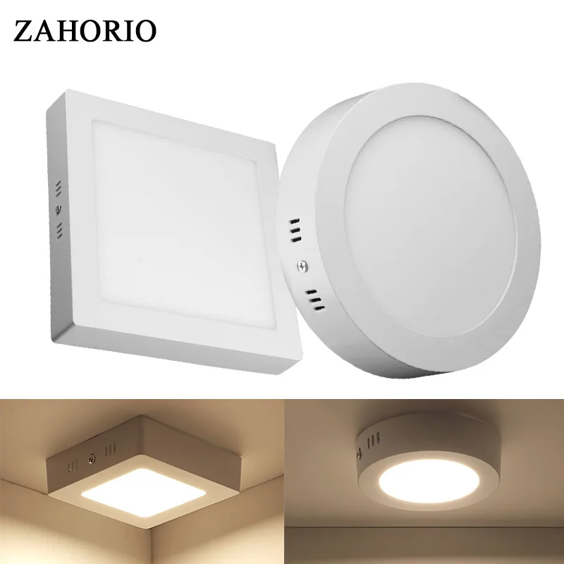 

Round/Square LED Panel Light 6W 12W 18W 24W LED Ceiling Downlight Surface Mounted Downlight AC85-265V + led Driver Free shippin