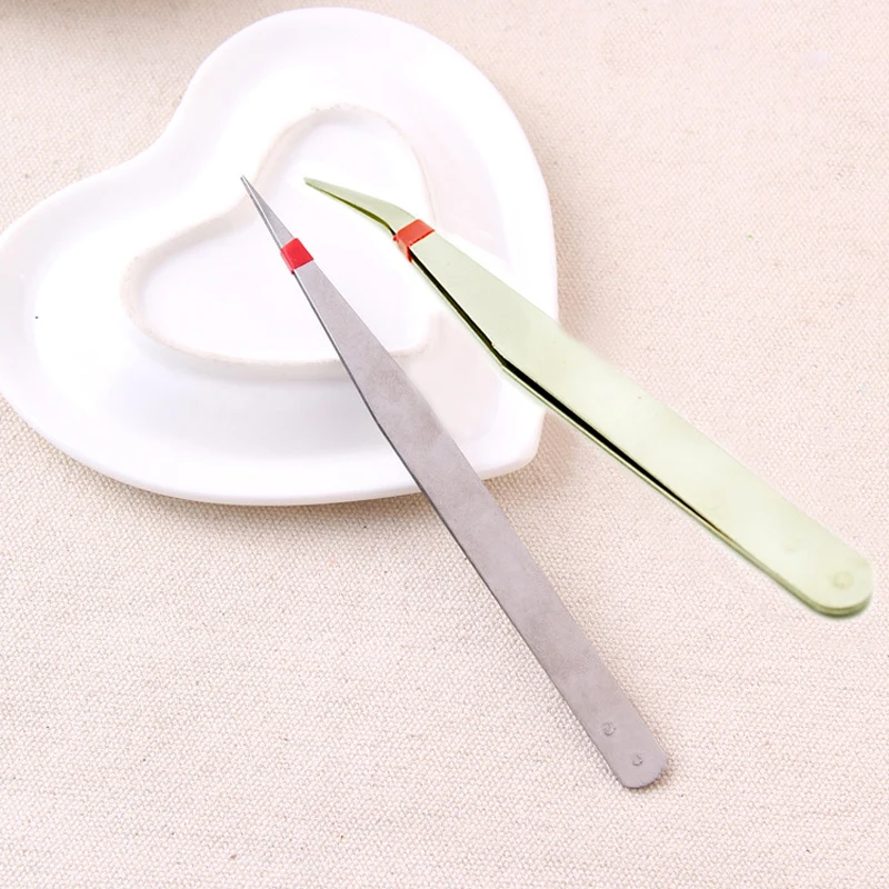 

1pc Curved + Straight Tip Tweezers Nippers Clips Jump Ring Opener Circle Beads Plier DIY Handmade Jewelry Findings Making Tools