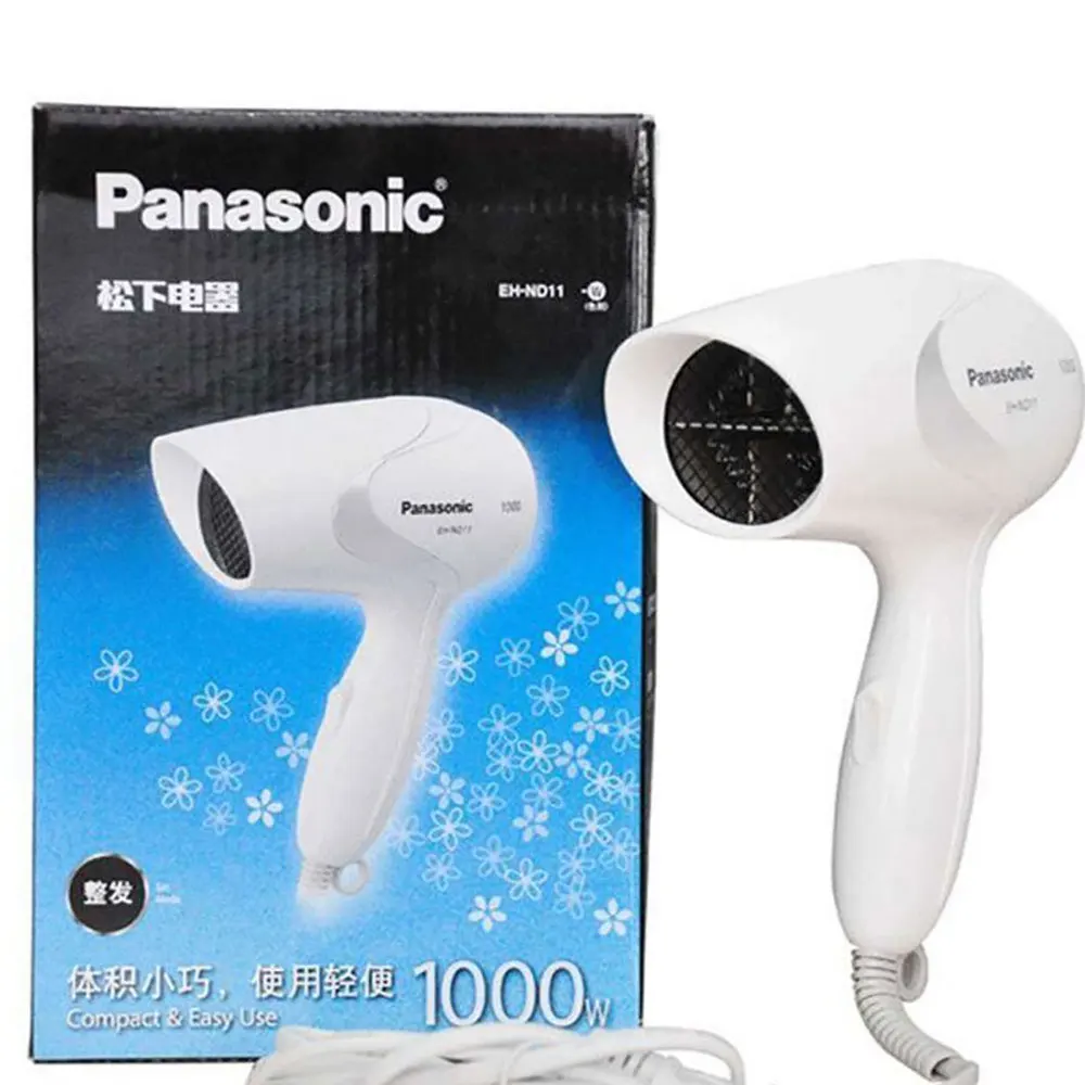 Panasonic power ful фен воздуходувка EH-ND11 дома мини-фен 1000 Вт высокой мощности горячей и холодной 2 файлов 220 В/50 Гц быстрая сушка волос - Цвет: Белый