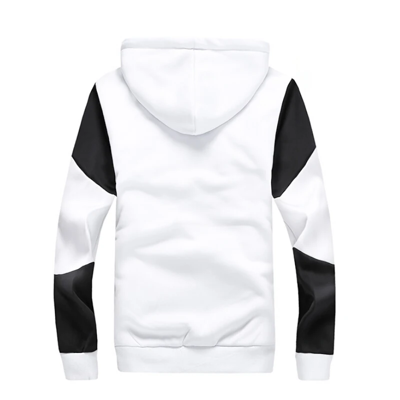 Winter Tracksuit Sets Men Inner Velvet Warm Hoodies Male Two Pieces Patchwork Hooded Sweatshirt+Pants Man Autumn chandal hombre