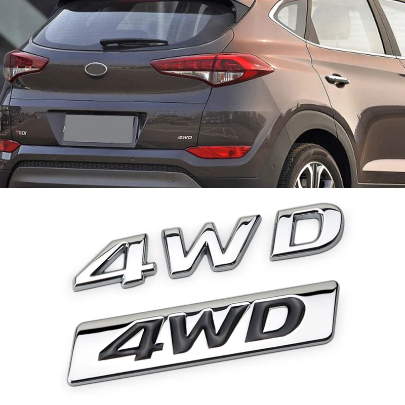 Для Hyundai 4WD ix25 ix35 ix45 i30 i20 Accent Santa Fe Tucson Elantra Solaris Creta Tail Side Decal Sticker Metal Car Decoration|Наклейки
