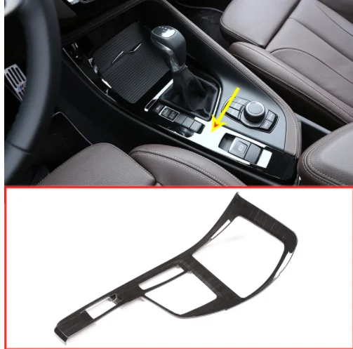 

Black Ash Wood ABS Chrome Center Console Decoration Frame Cover Trim For BMW X1 F48 2016-2019 X2 F47 2018 Left hand drive