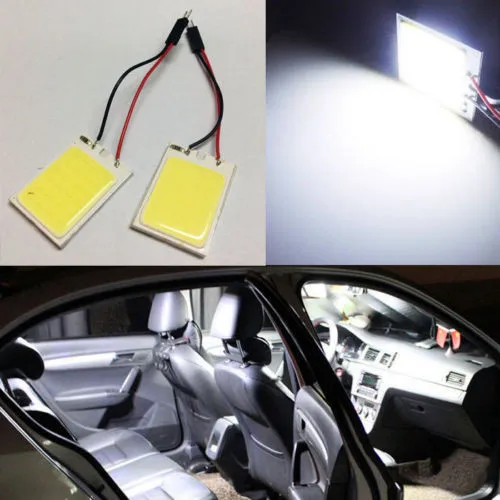 2pcs 10W COB 24Chip LED Car Interior Light T10 w5w ba9s t4w Festoon c5w Dome Adapter bulbs lamp LED Panel Auto car light source