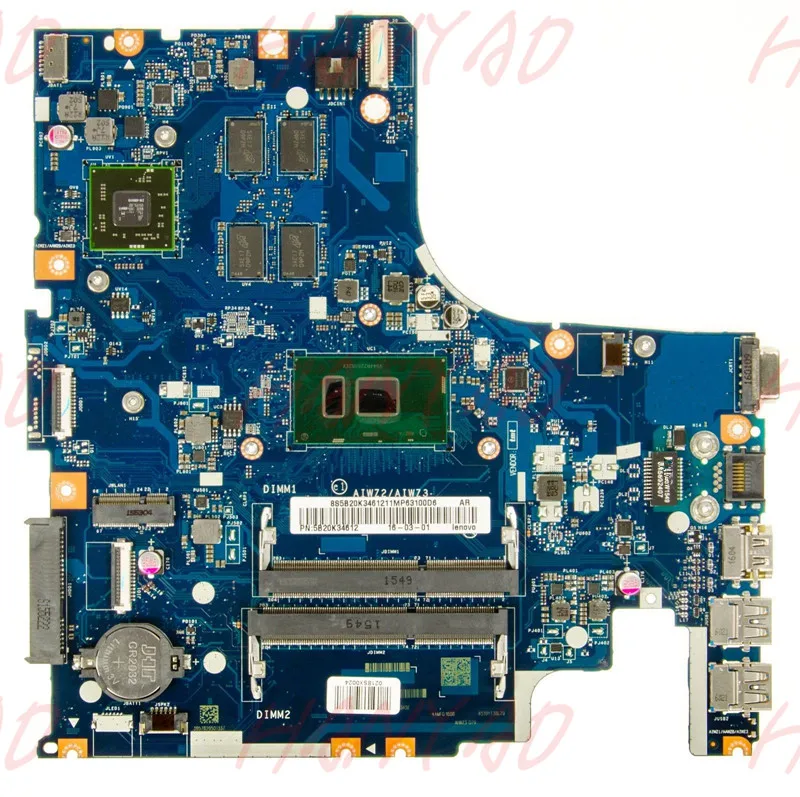 

For Lenovo 500-15ISK laptop motherboard With I7 cpu AIWZ2AIWZ3 LA-C851P ddr3