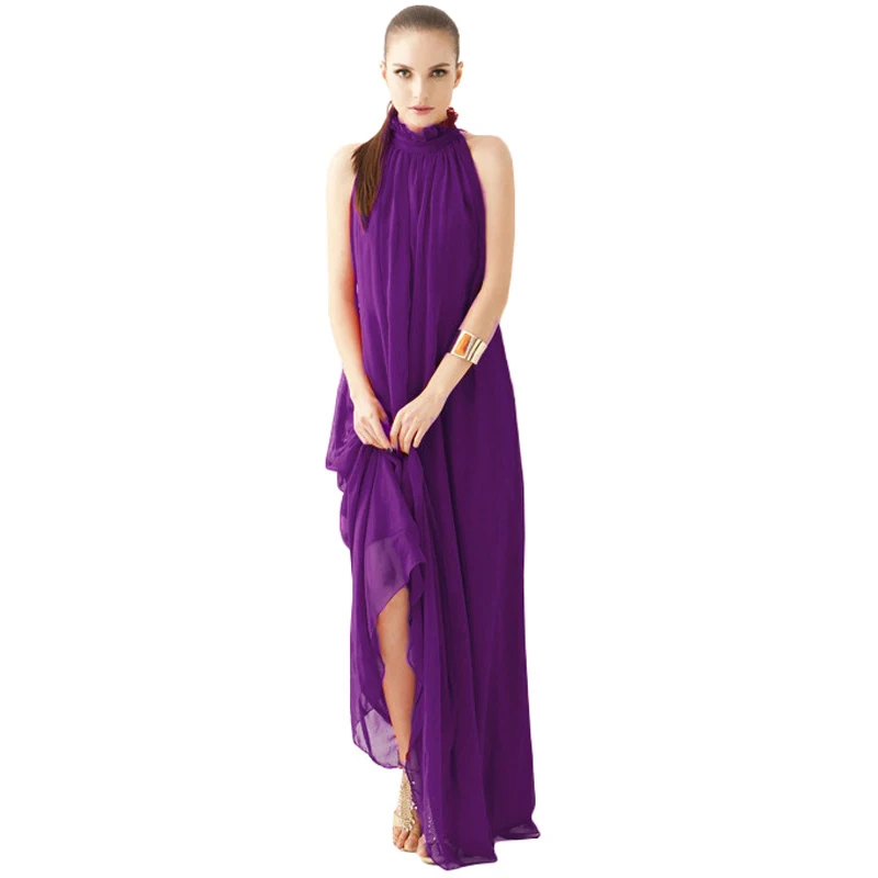 Платья для беременных; длинное шифоновое богемное платье; вечерние платья для беременных; реквизит для фотосессии - Цвет: purple