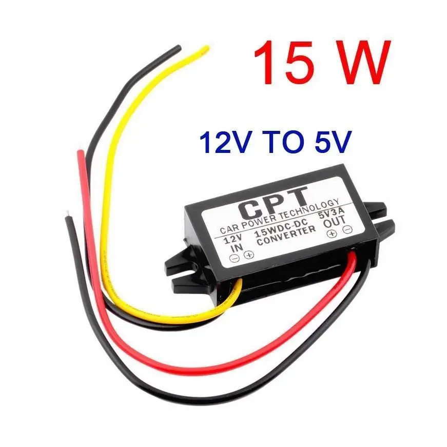 DC Step Down Converter Buck 12V to 5V 3A 15W voltage regulator CAR