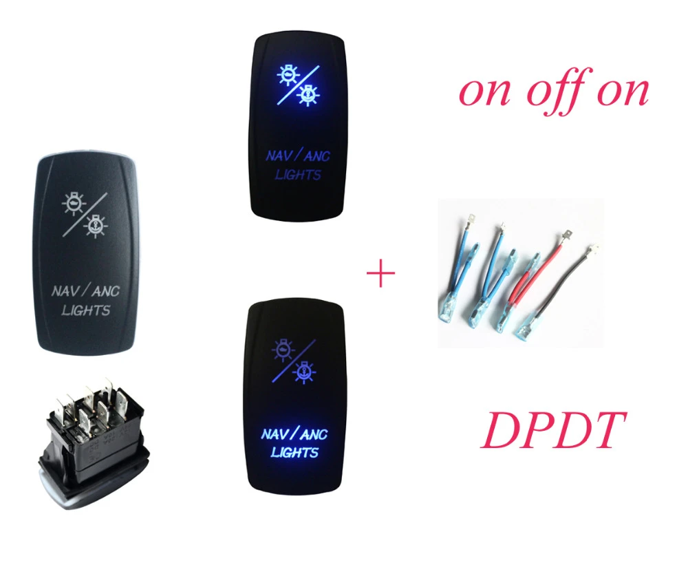 Rocker Switch Work Light Work Lamp LED 12V 24V Switch Car Boat Tilt