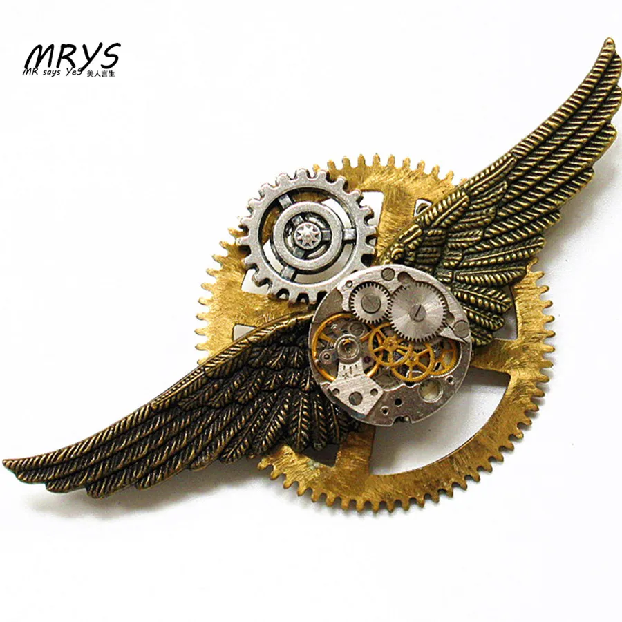font b steampunk b font gothic punk rock hip hop wings clock font b watch