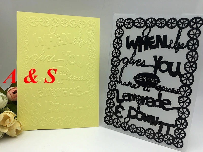 Letter Flower plastic embossing folder for DIY scrapbook card envelop