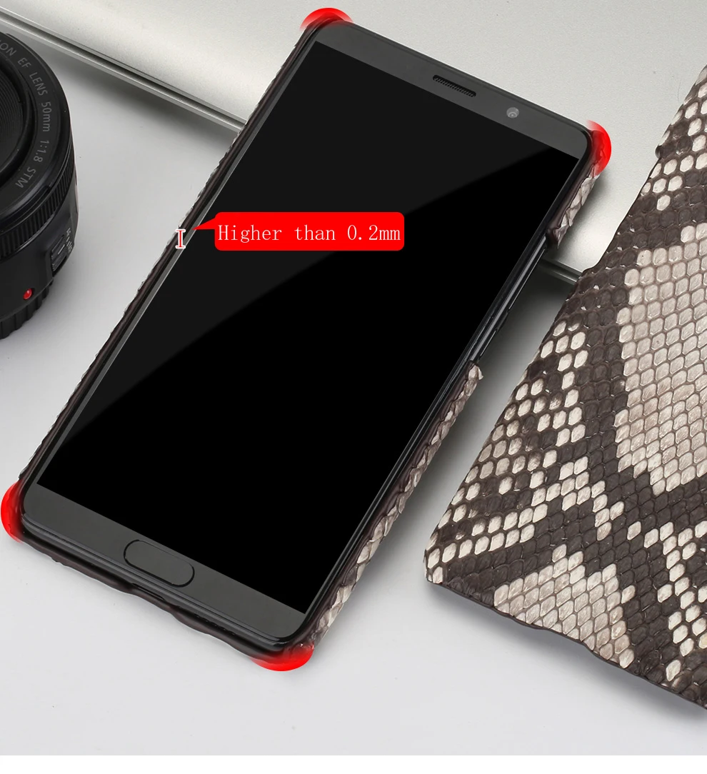 Luxo para Huawei Case do Telefone de Couro Plus Luxo Artesanal Pele Python Real Couro Genuíno Case Telefone p9 4 Cheap Caso de telefone & Covers