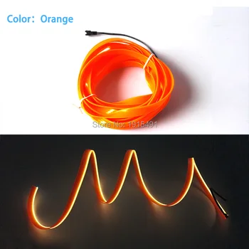 

Cheap!Trendy 2.3mm Skirt EL wire 3Meters Neon Led Strip Offer 360 degrees Lighting Powered by DC-12V for Birthday Gift,Wedding