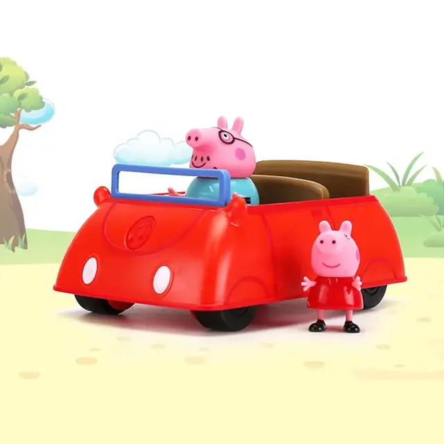Hot sale Genuine PEPPA PIG peppa pig's family car set with peppa and