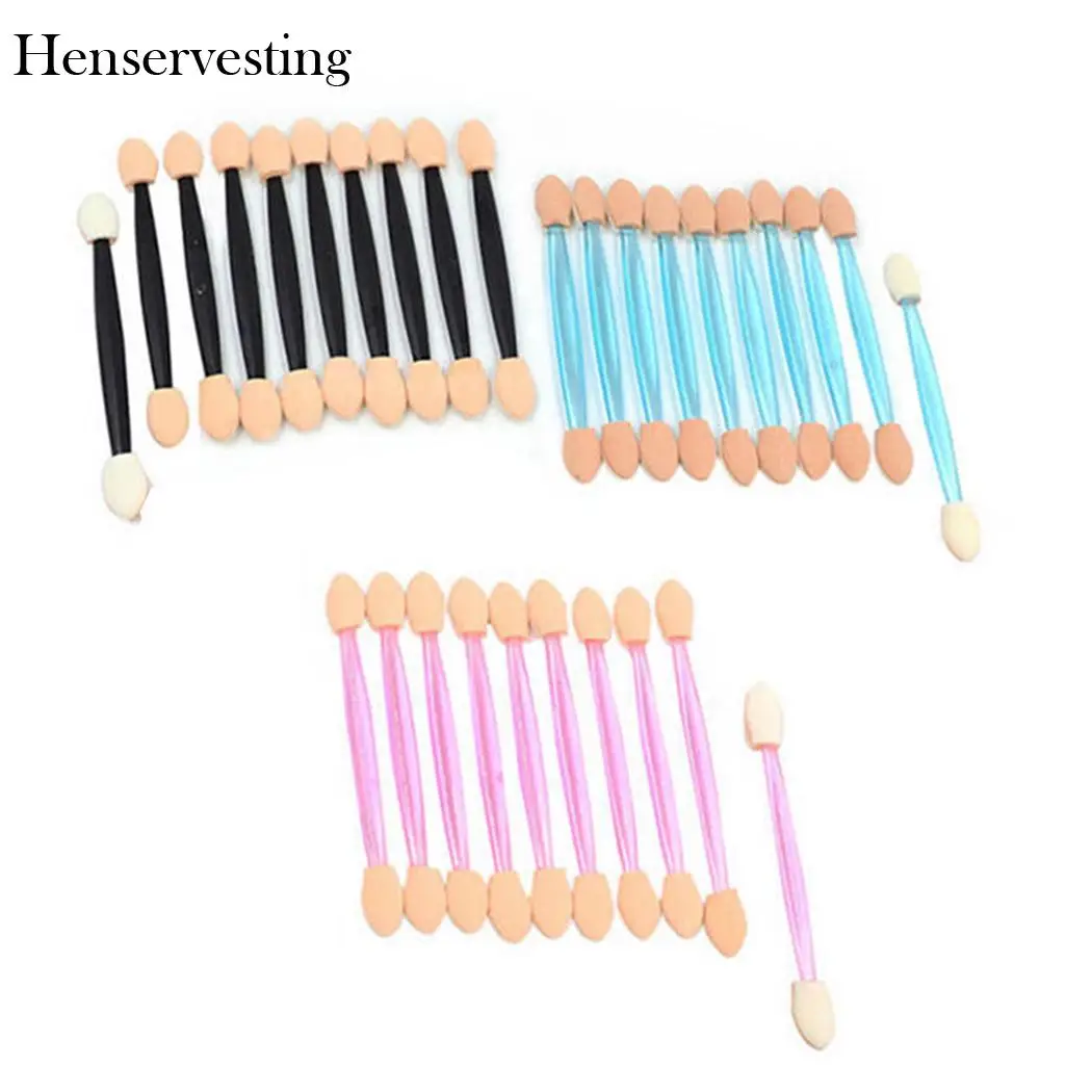 

Random 10PCS/SET Sponge Handle Eyeshadow Eye Makeup Brushes Tools Set Lip Makeup Brush maquillage Applicator Tools Shadow Mini