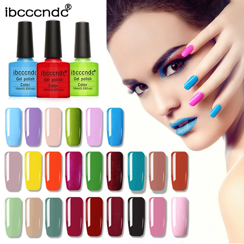 

IBCCCNDC Primer Gel Nail Polish 10ML 79 COLOR Soak-Off UV LED Nail Art Design Nail Gel Varnishes Nail Gel Lacquer Base Top Coat