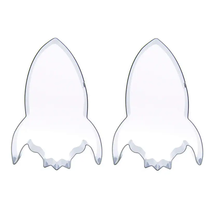 

Big rocket shape 2 piece cookie cutting molds, baking tools, cake decorating soft candy tools.