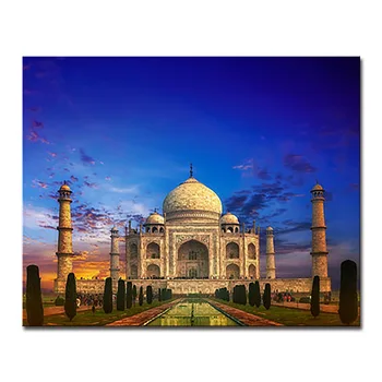 

DIY Painting Framed Wall Art Home Decoration Taj Mahal Building Modular Acrylic By Numbers Handpainted For Gifts Canvas Pictures