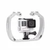Diving Underwater Aluminum Selfie Monopod Mount Double-Arm Tray Handheld For Gopor Action Camera Holder 1