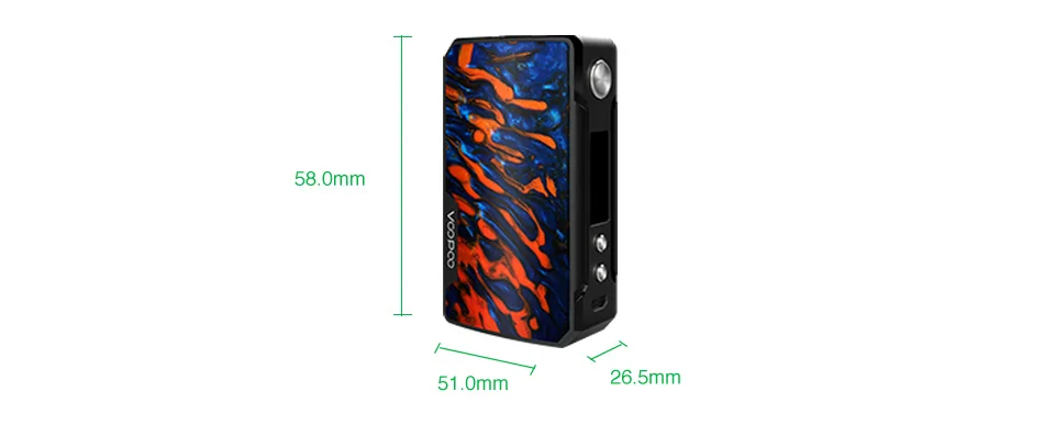 В наличии VOOPOO DRAG 2 177 Вт TC коробка мод электронная сигарета и перетащите 157 Вт коробка мод Vape W/US GENE chip no 18650 батарея коробка мод vs Shogun