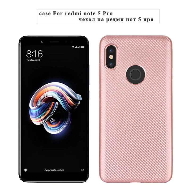 carbon fiber silicone case xiaomi redmi note 5 pro (8)