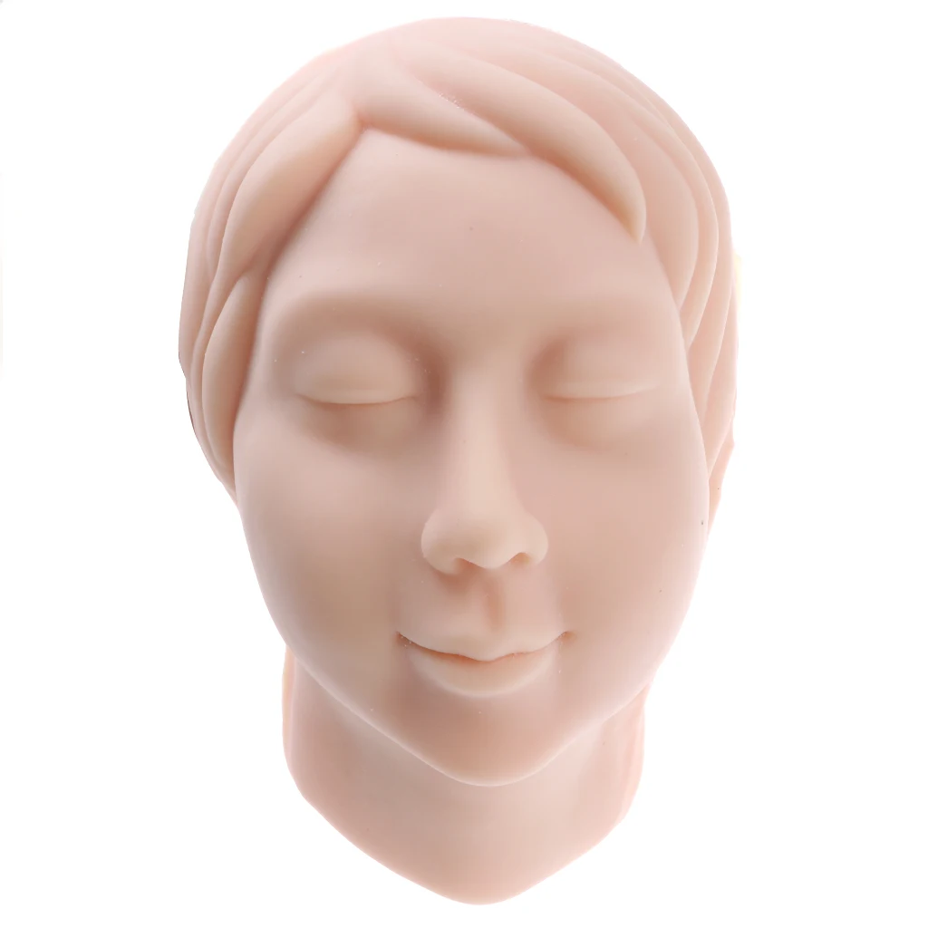 

1:1 Female Soft Silicon Head Model with Skeleton Model Sugery Beauty Practice & Training Tool Lab Supplies