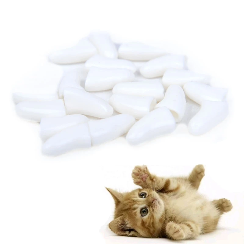

20Pcs Soft Cat Nail Caps Cat Nail Cover Paw Claw Pet Soft Silicone Nail Protector Puppy Dog Claw Decoration Pets Nail Care
