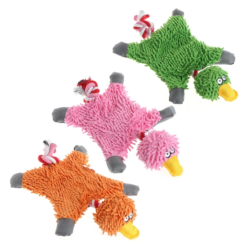 

Pet Supply Cute Papa Duck Plush Dog Toy with Rope halloween or christmas gift