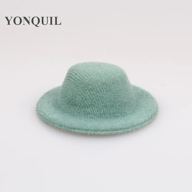 "(5 см) шляпы для детской вечеринки с заколками модные мини-топы шляпы красивые церковные шляпы 15 цветов можно выбрать 100 шт./партия - Цвет: medium turquoise