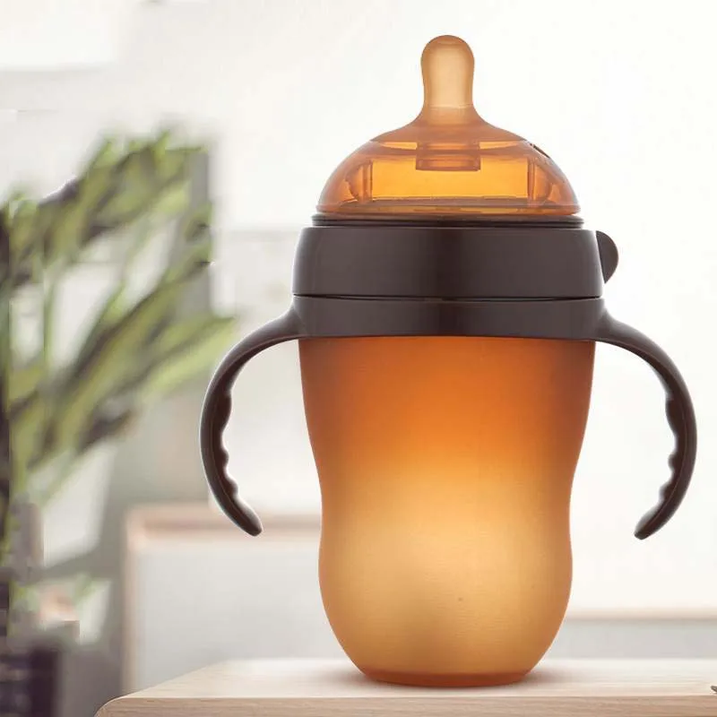 

Hot Baby Soft Silicone Bottle Anti Colic Air Vent Wide Neck Natural Nursing Feeding Bottle for Infant BPA Free 270ml Baby Care