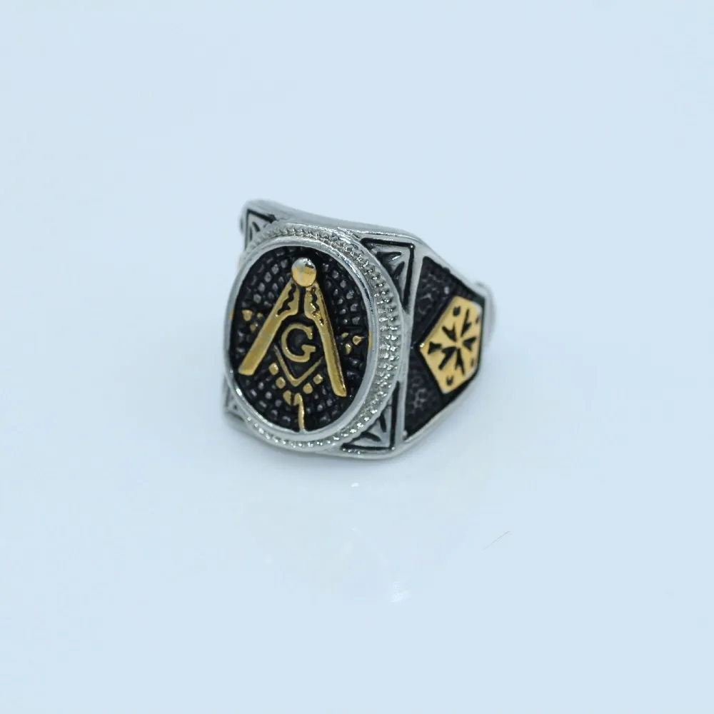 Buy Vintage Stainless Steel Alloy Masonic Ring Men