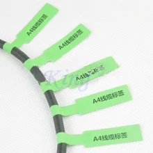 Пустые сети бирки для кабелей Стикеры A4 лист 84x26 мм 900 штук P Форма зеленый цвет Водонепроницаемый нервущийся маслостойкая