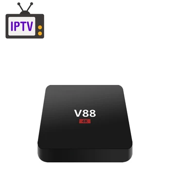 

V88 Smart Android Tv Box IPTV UK USA IT Holanda French Turkish Somalli Albania Bulgarian Romanian Arabic Polish Spain PK IUDTV