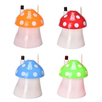 

New Arrival Creative House and Mushroom Shaped Automatic Toothpick Holder Pocket Small Toothpick Box kitchen accessories