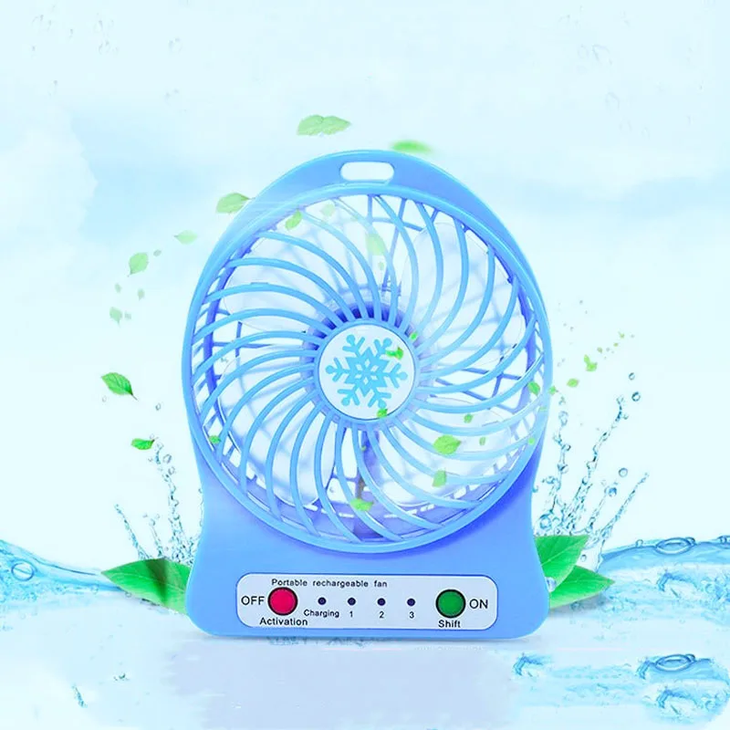 

USB Small Fan Mini Portable Electric Fan Student Office Travel Dormitory Convenience blue pink black Purple FAN-2