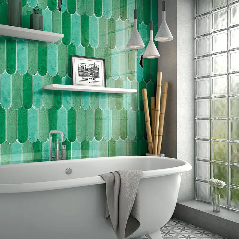 Handmade Mosaic Art Ceramic New Shape Scale Tile Diy Kitchen Handmade Mosaic Art Ceramic New Shape